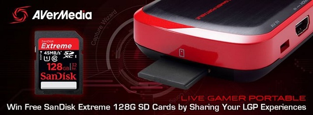 Win a 128GB AVerMedia C875 SD card for PC free mode