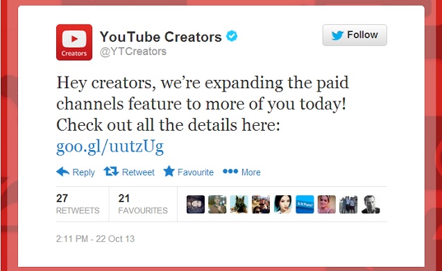 YouTube confirms Paid Channels Feature
